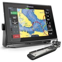 Simrad GO12 XSE 12 Inch Chart Plotter With Transom Mount 3-in-1 Transducer